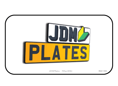 4D+ Number Plates Small 4D+ Number Plates For Imported Vehicles – White – Front – 5 Dig Plate With 1 – 266w x 87hmm – JDM Plates