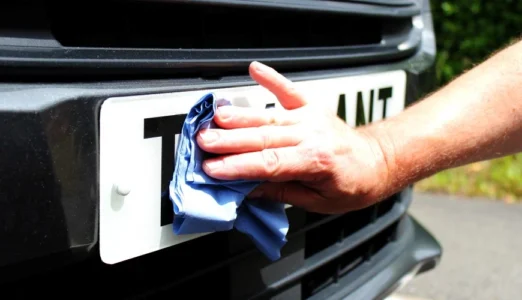 cleaning number plates