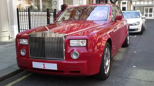 luxury car with a private registration plate